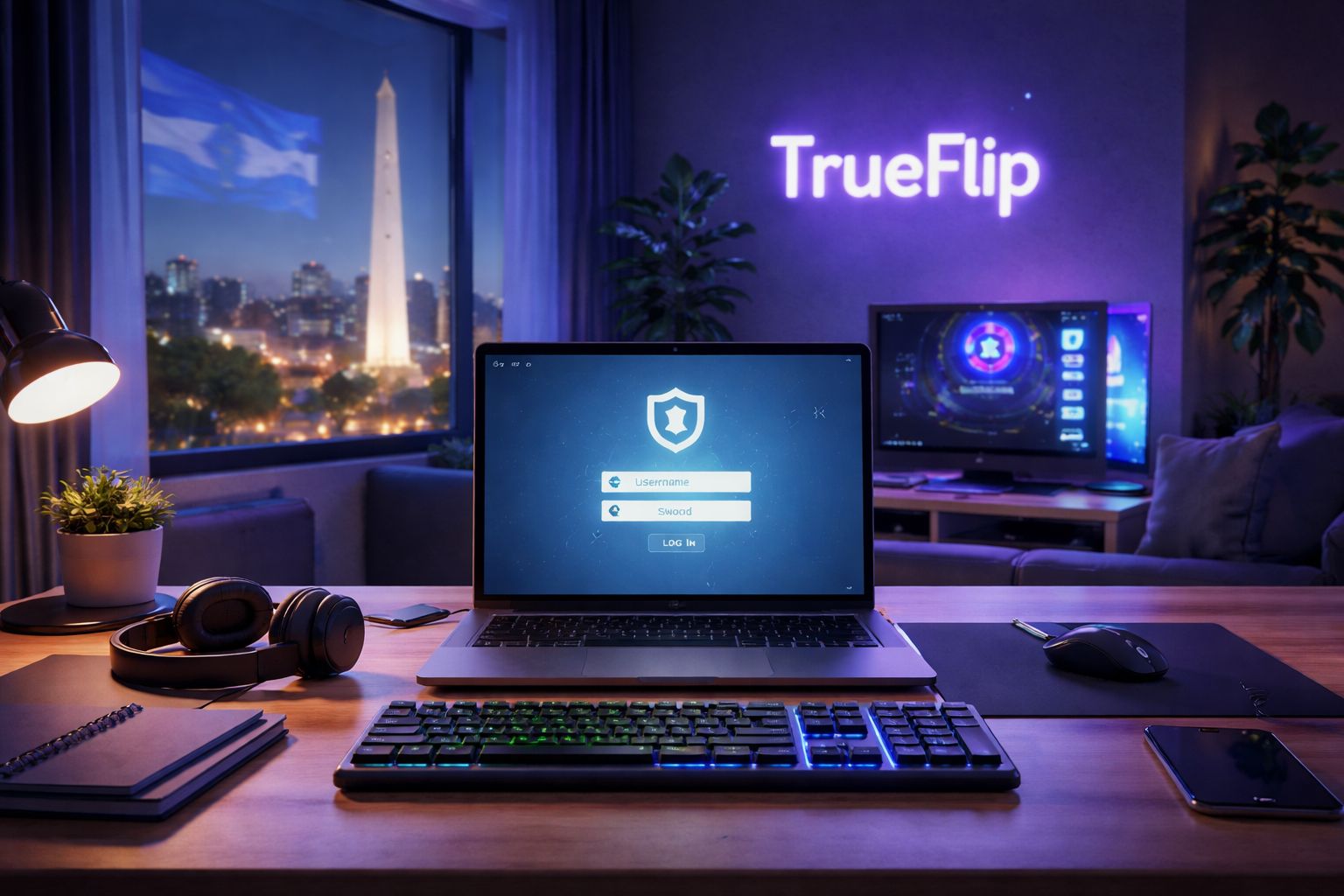 Acceso seguro de inicio de sesión TrueFlip para jugadores en Argentina